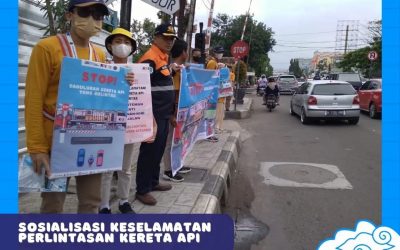 Sosialisasi Keselamatan Perlintasan Sebidang di Perlintasan Jalan Kartini, Cirebon, Februari 2023