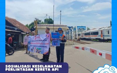Sosialisasi Keselamatan Perlintasan Sebidang di Perlintasan Jalan Pangeran Drajat, Cirebon, Maret 2023