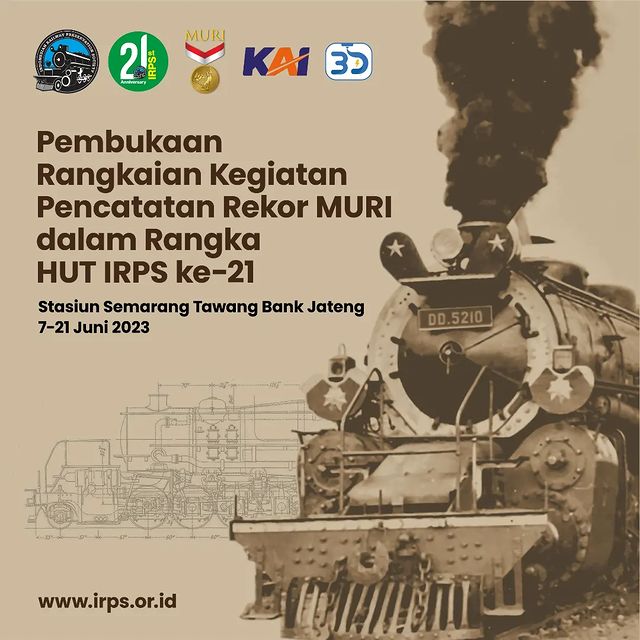 IRPS, 3D Zaiku, dan KAI Buka Rangkaian Kegiatan Pencatatan Rekor MURI dalam Rangka HUT ke-21